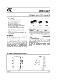 Datasheet M74HC4017 manufacturer STMicroelectronics